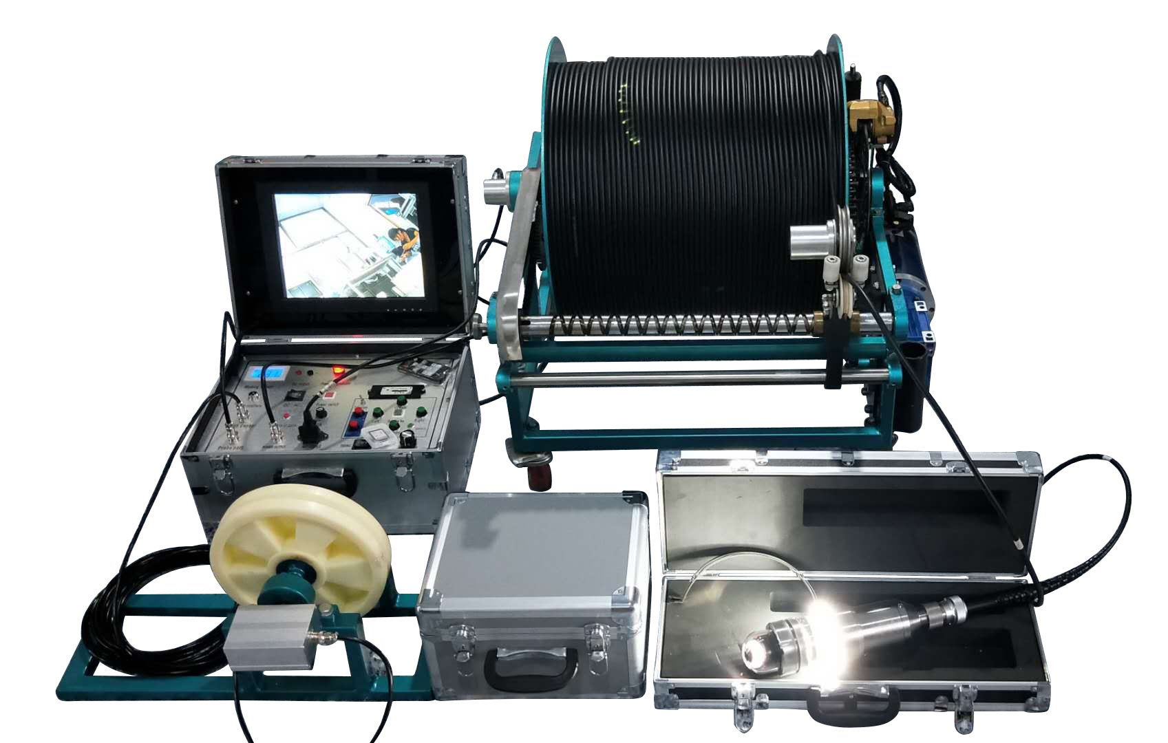 水文隊3500米物探絞車配備井下高清電視